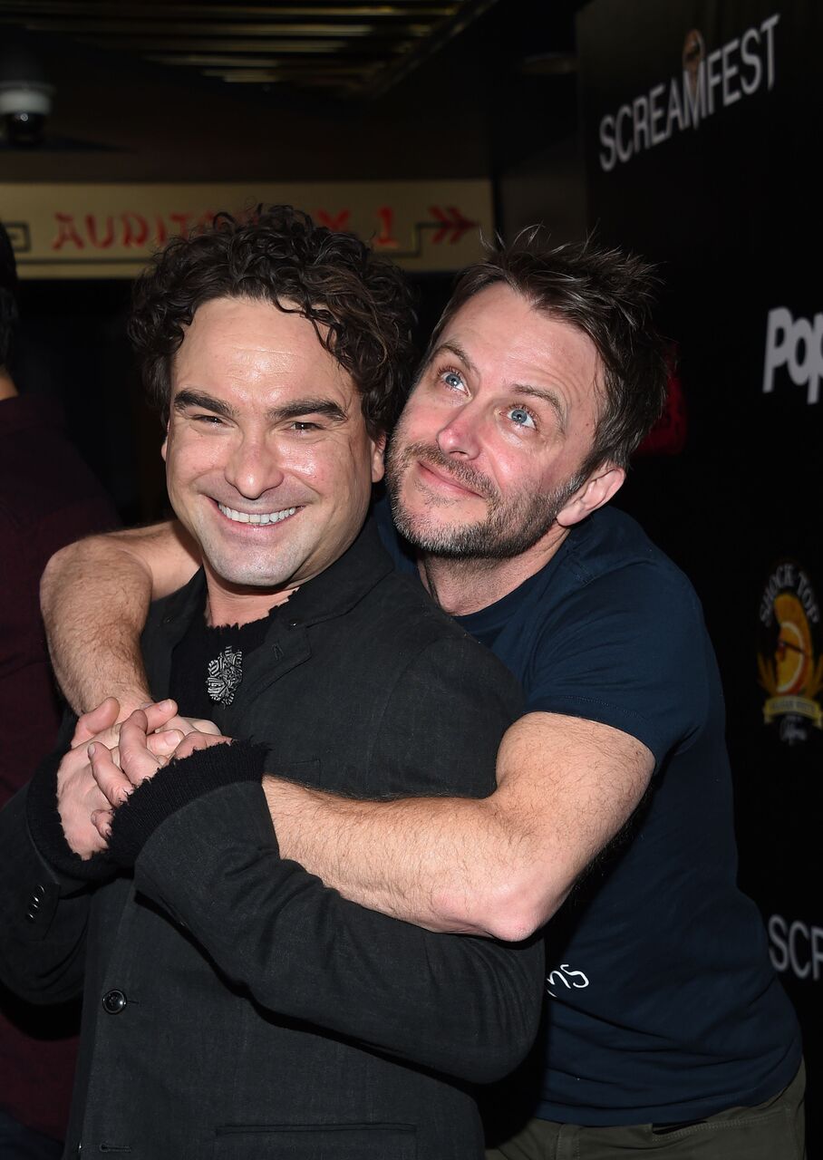 Johnny Galecki and Chris Hardwick The Master Cleanse Screamfest Premiere