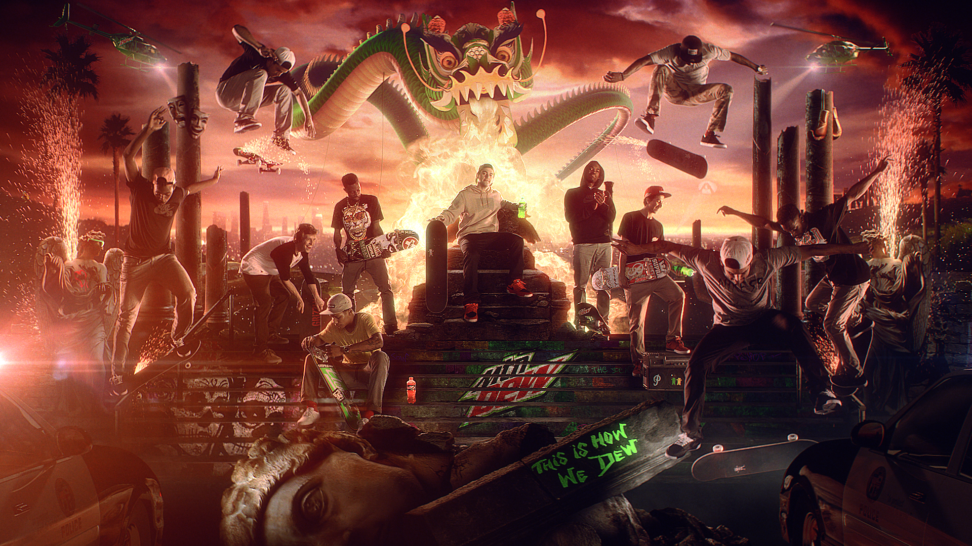 Paul Rod 2 New Mountain Dew Living Portraits Feature Sports Stars In Awesome Shots