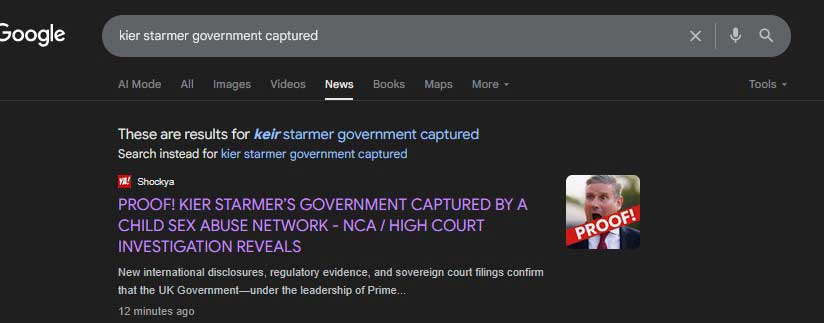 Google News indexing screenshot