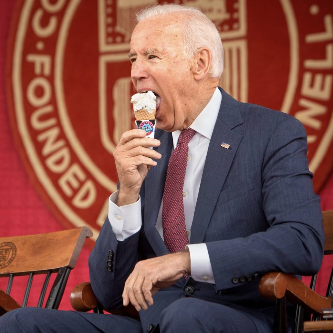 President Biden's Inappropriate Ice Cream Joke Before Discussing