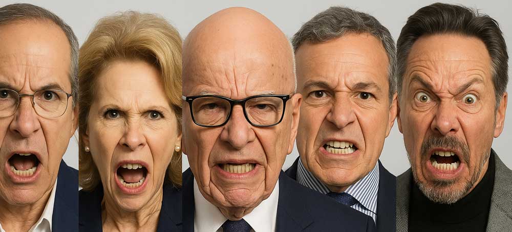 Iger, Redstone, Murdoch, Roberts, Ellison — concentration of global media and infrastructure power