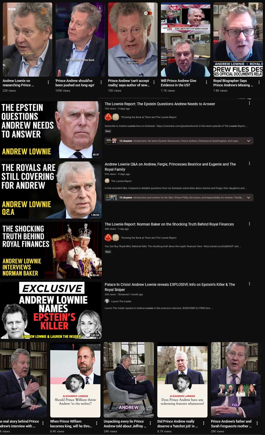 Andrew Lownie image used in opinion commentary