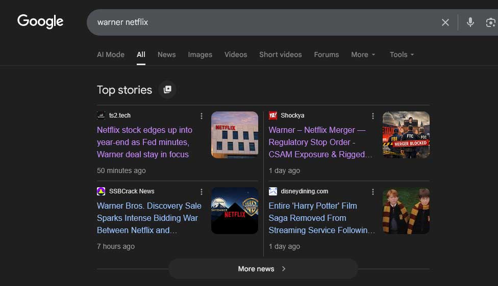 Warner Netflix Merger